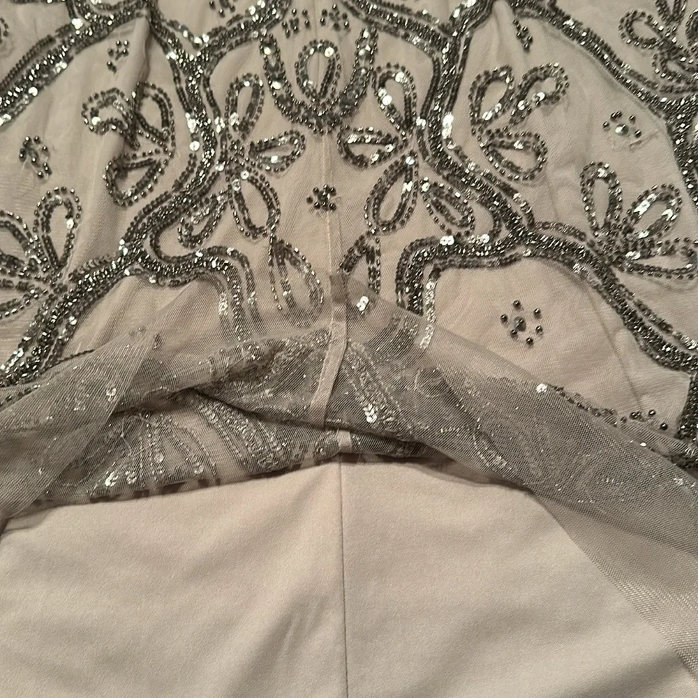 Adrianna Papell Silver Embellished Midi Dress - Picture 10 of 16